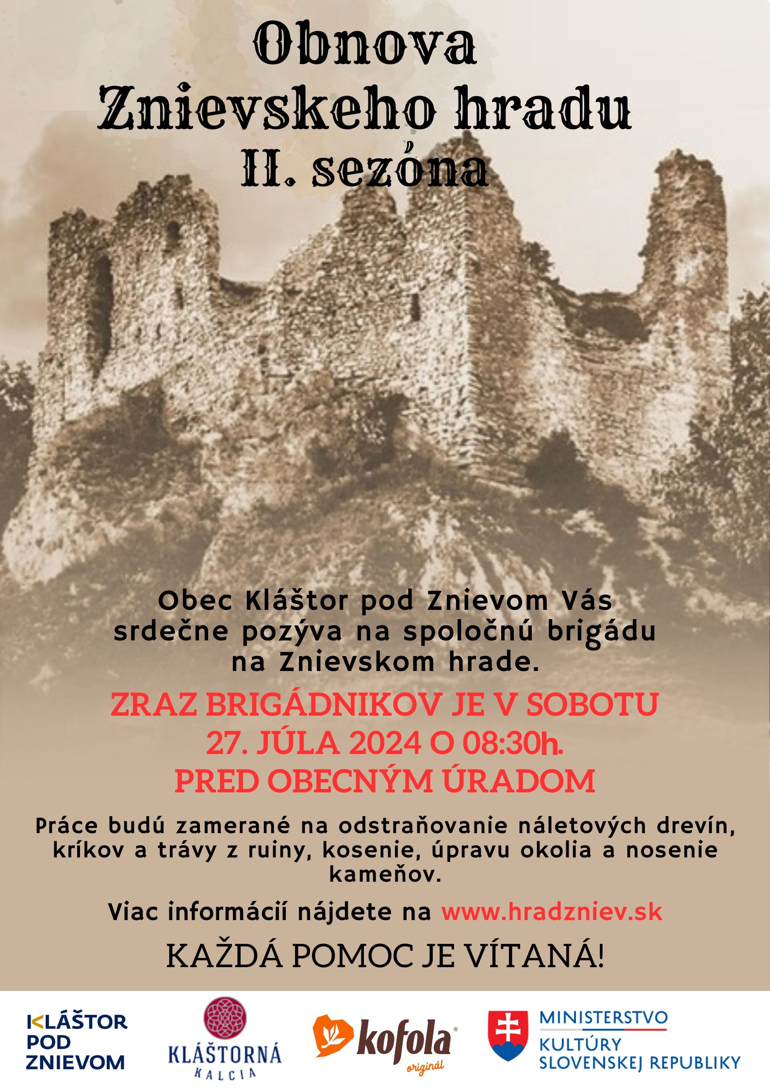 Obnova hradu Zniev - 2. brigáda